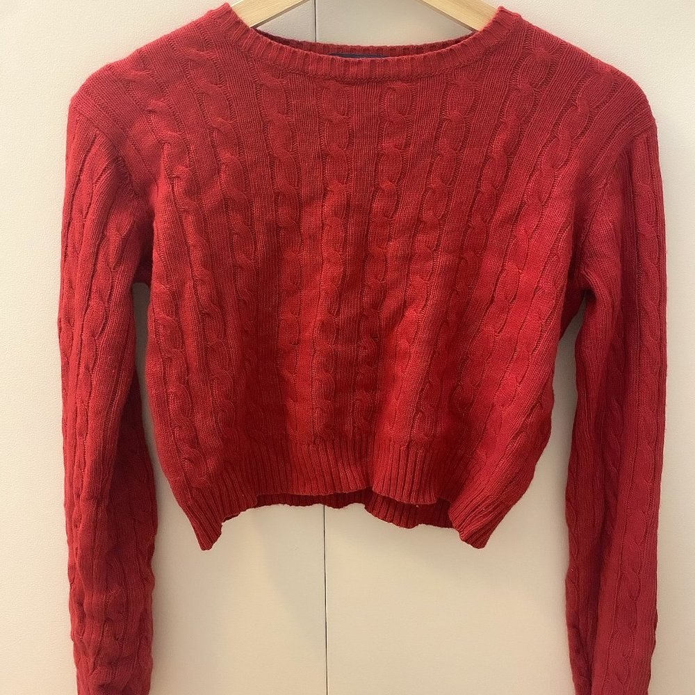 Brandy Melville Red Cropped Sweater
